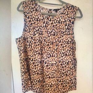 Women's Sleeveless Top - Black and Tan